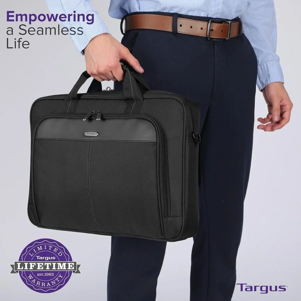 Slim Laptop Bag - Ergonomic Briefcase and Messenger Bag Foam Padded for Laptop